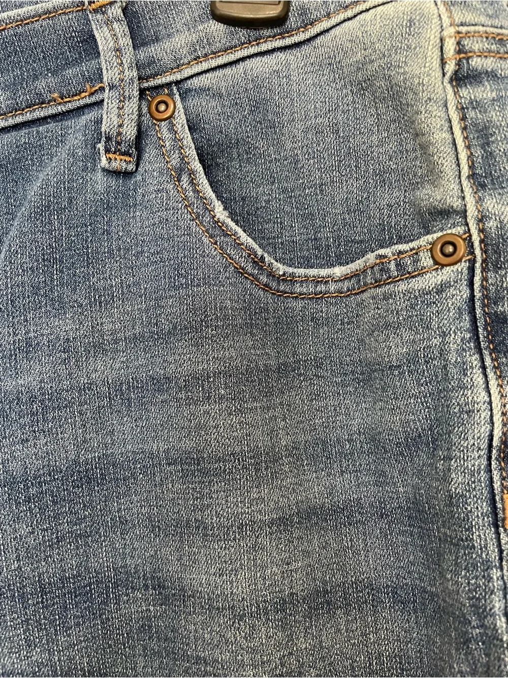 Sonoma Medium Blue Cropped Boyfriend Jeans with Raw Hem - Picture 2 of 10